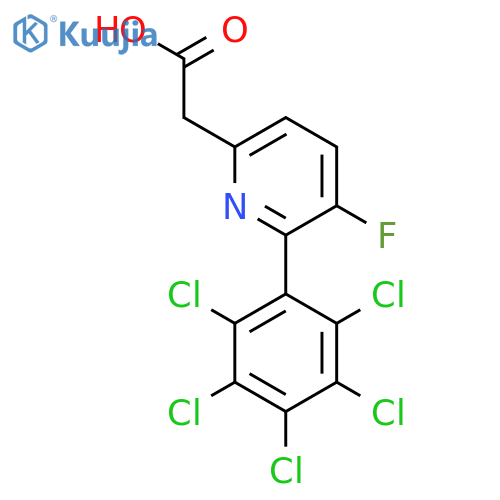 3-Fluoro-2-(perchlorophenyl)pyridine-6-acetic acid structure