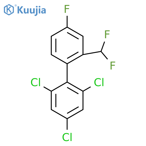 2'-(Difluoromethyl)-4'-fluoro-2,4,6-trichlorobiphenyl structure