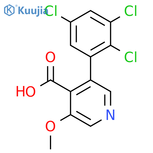 3-Methoxy-5-(2,3,5-trichlorophenyl)isonicotinic acid structure