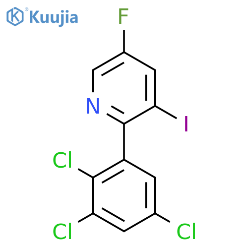 5-Fluoro-3-iodo-2-(2,3,5-trichlorophenyl)pyridine structure