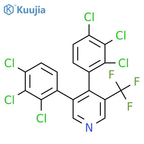 3,4-Bis(2,3,4-trichlorophenyl)-5-(trifluoromethyl)pyridine structure