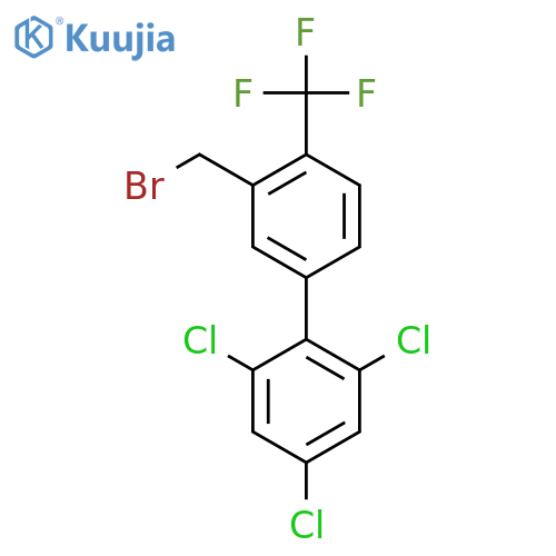 3'-(Bromomethyl)-2,4,6-trichloro-4'-(trifluoromethyl)biphenyl structure