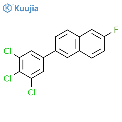 2-Fluoro-6-(3,4,5-trichlorophenyl)naphthalene structure