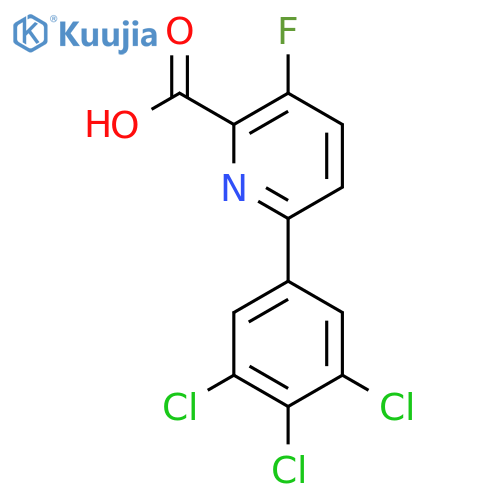 3-Fluoro-6-(3,4,5-trichlorophenyl)picolinic acid structure
