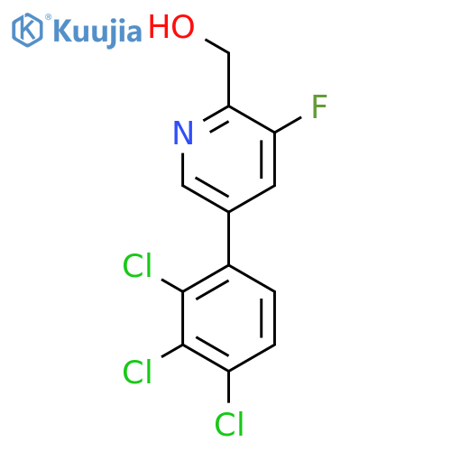 3-Fluoro-5-(2,3,4-trichlorophenyl)pyridine-2-methanol structure