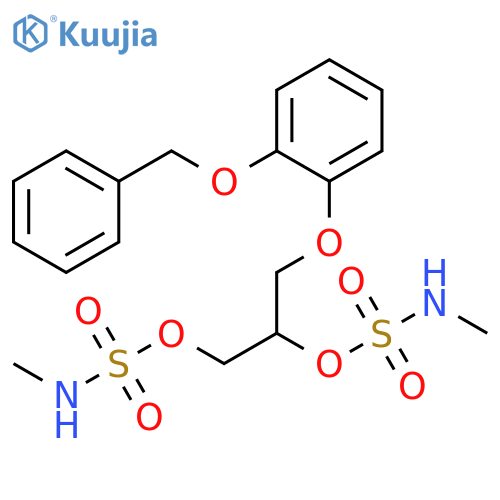 Sulfamic acid, methyl-, 1-[[2-(phenylmethoxy)phenoxy]methyl]-1,2-ethanediyl ester (9CI) structure