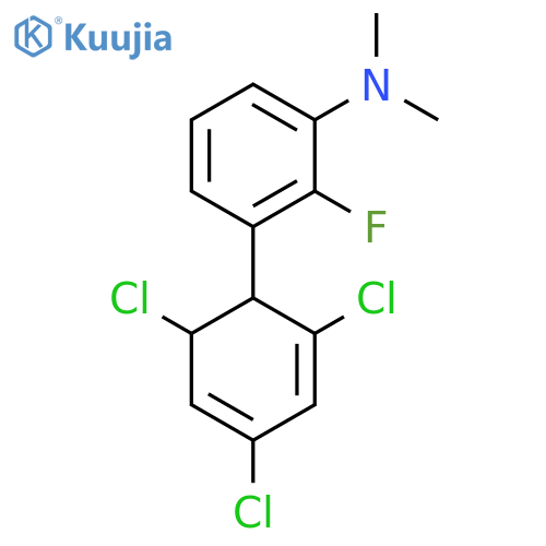 [2-Fluoro-3-(2,4,6-trichlorocyclohexa-2,4-dienyl)-phenyl]-dimethyl-amine structure