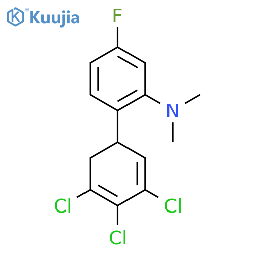 [5-Fluoro-2-(3,4,5-trichlorocyclohexa-2,4-dienyl)-phenyl]-dimethyl-amine structure