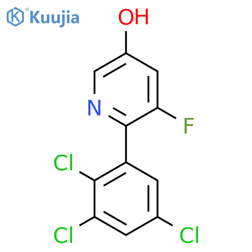 3-Fluoro-5-hydroxy-2-(2,3,5-trichlorophenyl)pyridine structure