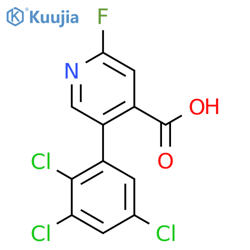 2-Fluoro-5-(2,3,5-trichlorophenyl)isonicotinic acid structure