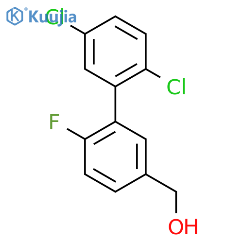 (2',5'-Dichloro-6-fluoro-biphenyl-3-yl)-methanol structure