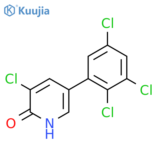 3-Chloro-2-hydroxy-5-(2,3,5-trichlorophenyl)pyridine structure
