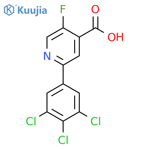 5-Fluoro-2-(3,4,5-trichlorophenyl)isonicotinic acid structure