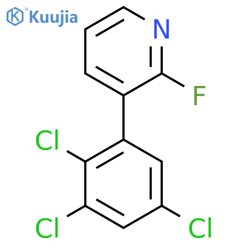 2-Fluoro-3-(2,3,5-trichlorophenyl)pyridine structure
