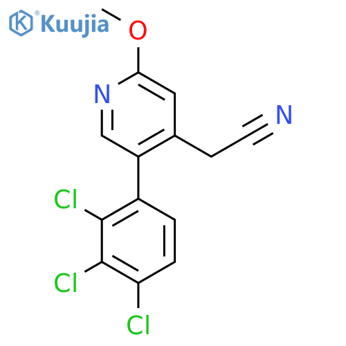 2-Methoxy-5-(2,3,4-trichlorophenyl)pyridine-4-acetonitrile structure