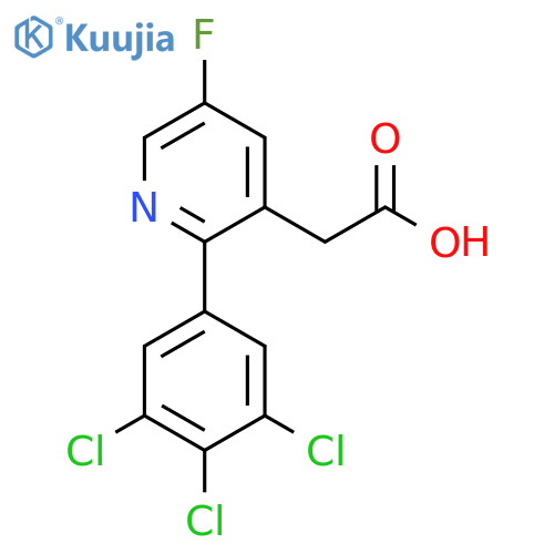 5-Fluoro-2-(3,4,5-trichlorophenyl)pyridine-3-acetic acid structure