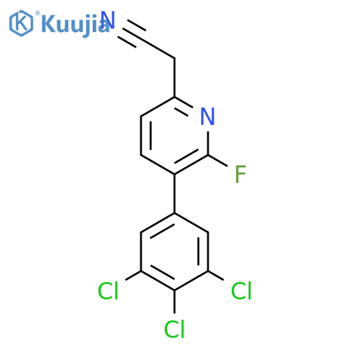 2-Fluoro-3-(3,4,5-trichlorophenyl)pyridine-6-acetonitrile structure
