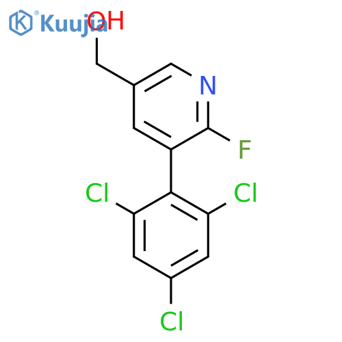 2-Fluoro-3-(2,4,6-trichlorophenyl)pyridine-5-methanol structure
