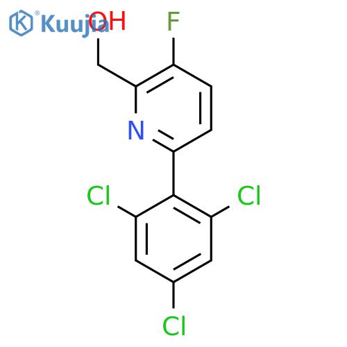 3-Fluoro-6-(2,4,6-trichlorophenyl)pyridine-2-methanol structure