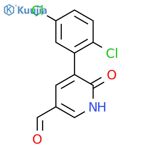 5-(2,5-Dichlorophenyl)-6-hydroxynicotinaldehyde structure