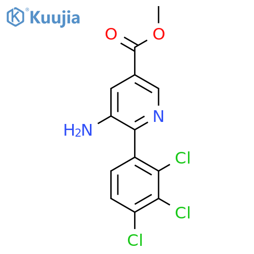 Methyl 5-amino-6-(2,3,4-trichlorophenyl)nicotinate structure