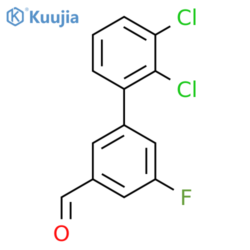 2',3'-Dichloro-5-fluoro-biphenyl-3-carboxaldehyde structure
