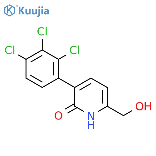 2-Hydroxy-3-(2,3,4-trichlorophenyl)pyridine-6-methanol structure