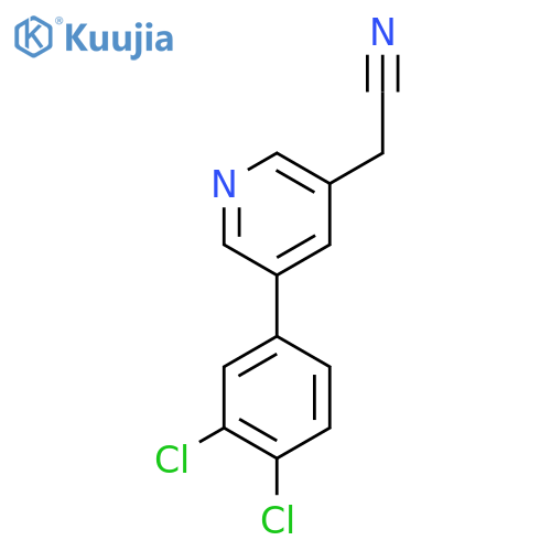 5-(3,4-Dichlorophenyl)pyridine-3-acetonitrile structure