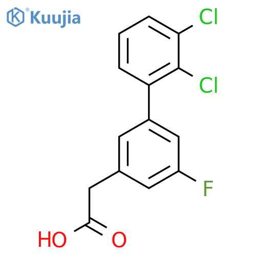 (2',3'-Dichloro-5-fluoro-biphenyl-3-yl)-acetic acid structure