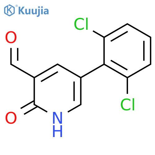 5-(2,6-Dichlorophenyl)-2-hydroxynicotinaldehyde structure