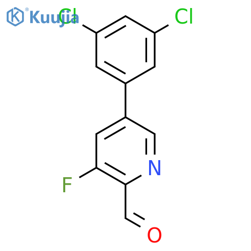 5-(3,5-Dichlorophenyl)-3-fluoropicolinaldehyde structure