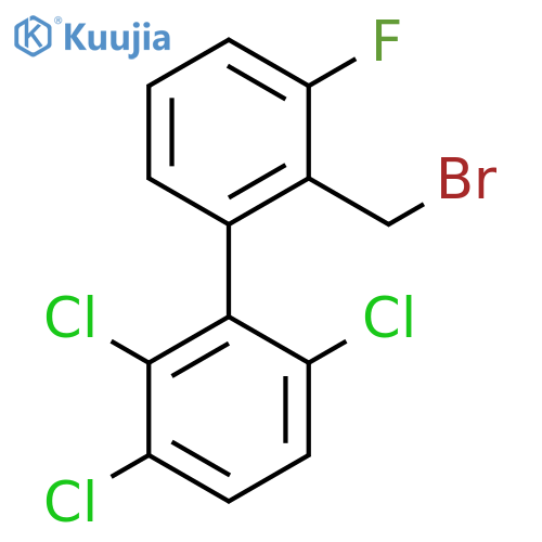 2'-(Bromomethyl)-3'-fluoro-2,3,6-trichlorobiphenyl structure