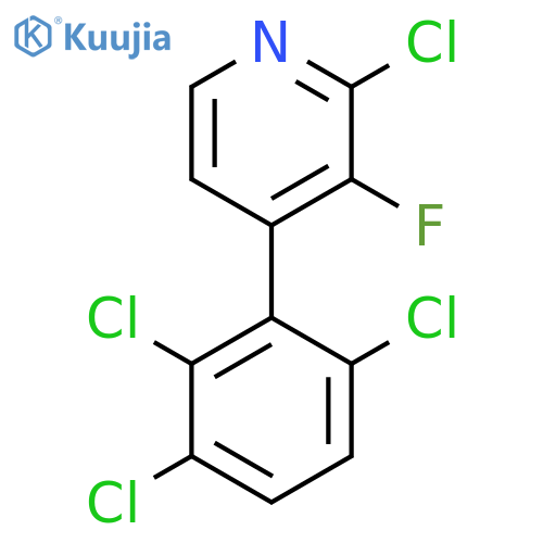 2-Chloro-3-fluoro-4-(2,3,6-trichlorophenyl)pyridine structure