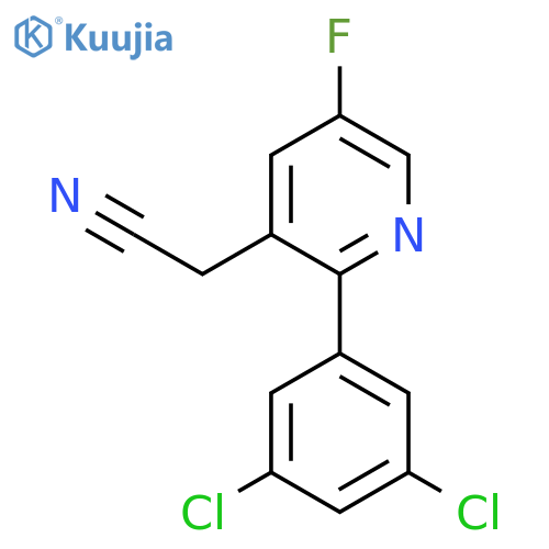 2-(3,5-Dichlorophenyl)-5-fluoropyridine-3-acetonitrile structure