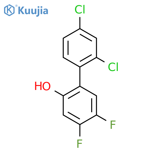 2',4'-Dichloro-4,5-difluoro-biphenyl-2-ol structure
