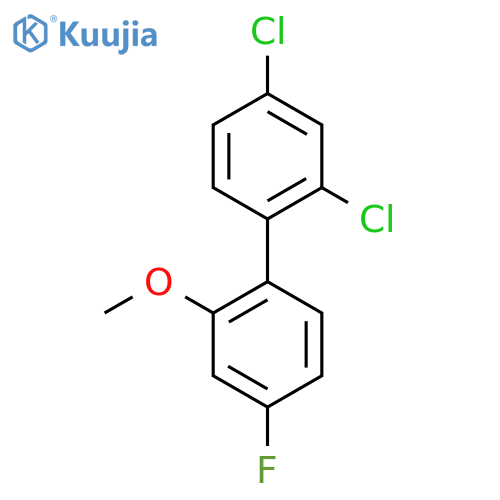 2,4-Dichloro-4'-fluoro-2'-methoxy-biphenyl structure