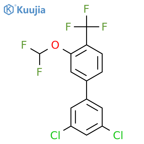 3'-Difluoromethoxy-3,5-dichloro-4'-trifluoromethyl-biphenyl structure
