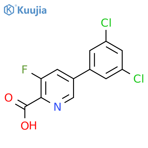 5-(3,5-Dichlorophenyl)-3-fluoropicolinic acid structure