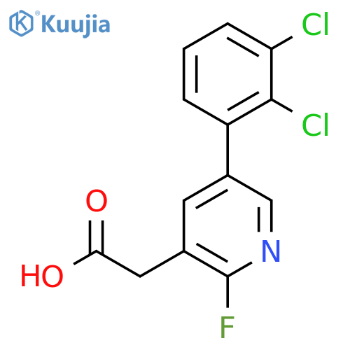 5-(2,3-Dichlorophenyl)-2-fluoropyridine-3-acetic acid structure