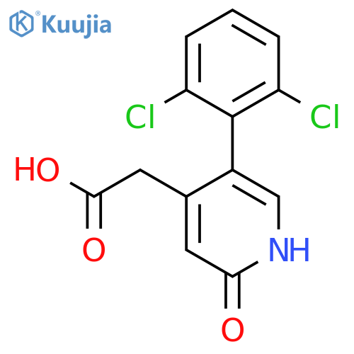 5-(2,6-Dichlorophenyl)-2-hydroxypyridine-4-acetic acid structure