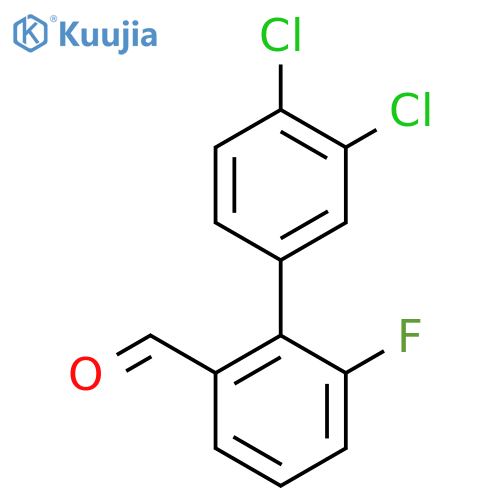 3',4'-Dichloro-6-fluoro-biphenyl-2-carboxaldehyde structure