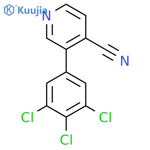 3-(3,4,5-Trichlorophenyl)isonicotinonitrile structure