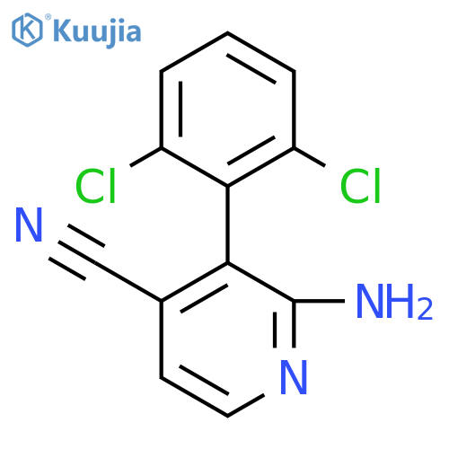 2-Amino-3-(2,6-dichlorophenyl)isonicotinonitrile structure