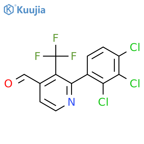 2-(2,3,4-Trichlorophenyl)-3-(trifluoromethyl)isonicotinaldehyde structure