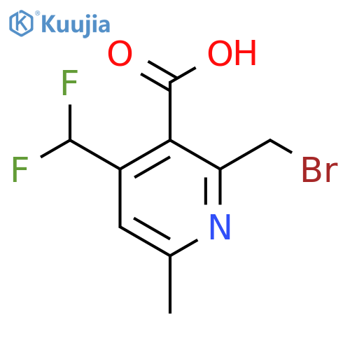 2-(Bromomethyl)-4-(difluoromethyl)-6-methylpyridine-3-carboxylic acid structure