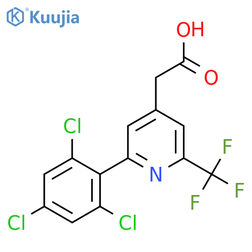 2-(2,4,6-Trichlorophenyl)-6-(trifluoromethyl)pyridine-4-acetic acid structure