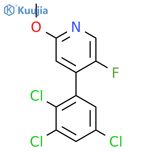 5-Fluoro-2-methoxy-4-(2,3,5-trichlorophenyl)pyridine structure
