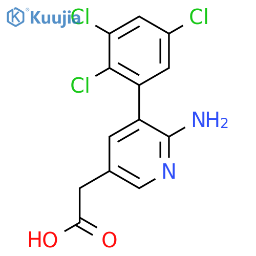 2-Amino-3-(2,3,5-trichlorophenyl)pyridine-5-acetic acid structure