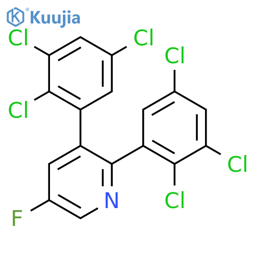 2,3-Bis(2,3,5-trichlorophenyl)-5-fluoropyridine structure
