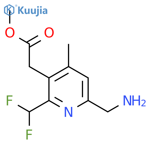 Methyl 6-(aminomethyl)-2-(difluoromethyl)-4-methylpyridine-3-acetate structure